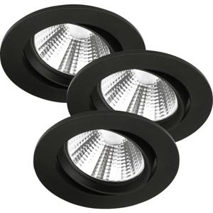 Nordlux 47870103 Freemont LED-inbouwlamp Set van 3 stuks LED LED vast ingebouwd 16.5 W Zwart