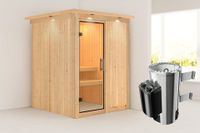 Karibu | Minja Sauna | Helderglas Deur | Kachel 3,6 kW Geïntegreerde Bediening