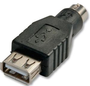 LINDY USB / PS/2 Toetsenbord/muis Adapter [1x USB 2.0 bus A - 1x PS/2-stekker] Zwart