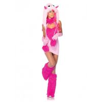 Roze fantasy monster jurkje 38-40 (M/L)  -