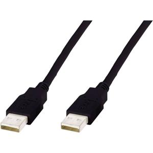 Digitus USB-kabel USB 2.0 USB-A stekker, USB-A stekker 5.00 m Zwart Afgeschermd (dubbel) AK-300101-050-S