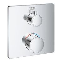 Grohe Grohtherm Inbouwthermostaat - 2 knoppen - rechthoekig - chroom 24079000 - thumbnail