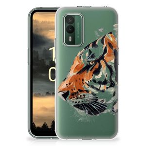 Hoesje maken Nokia XR21 Watercolor Tiger