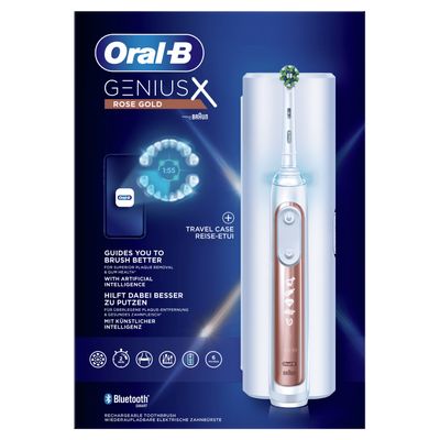 Oral-B Genius X Set 4210201396963 Elektrische tandenborstel Roterend / oscillerend Rose gold