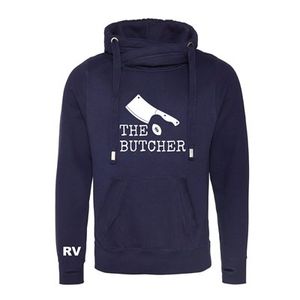 Rugby Vintage - THE BUTCHER Cross Neck Hoodie - Navy