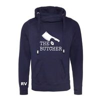 Rugby Vintage - THE BUTCHER Cross Neck Hoodie - Navy - thumbnail