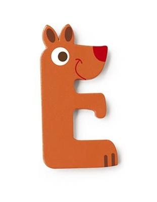 Scratch letter E vos oranje 5.5 cm