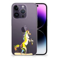 Apple iPhone 14 Pro Telefoonhoesje met Naam Horse Color - thumbnail