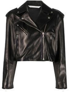 Palm Angels zip-up leather jacket - Noir