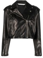 Palm Angels zip-up leather jacket - Noir - thumbnail