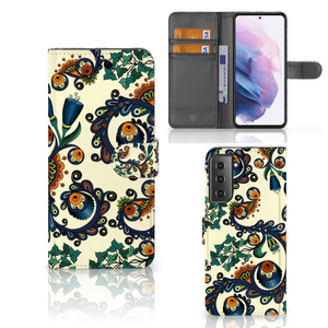 Wallet Case Samsung Galaxy S21 Plus Barok Flower