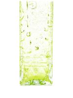 POLSPOTTEN vase Relief en verre (34,5 cm x 14,5 cm) - Vert