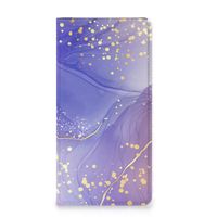 Bookcase voor Samsung Galaxy S23 Plus Watercolor Paars - thumbnail