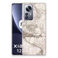 Xiaomi 12 Pro TPU Siliconen Hoesje Marmer Beige - thumbnail