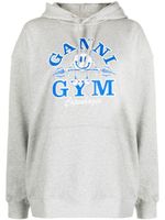 GANNI hoodie en coton biologique à imprimé Gym - Gris