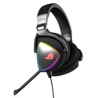 Asus ROG Delta Over Ear headset Gamen Kabel Stereo Zwart Ruisonderdrukking (microfoon) Volumeregeling, Microfoon uitschakelbaar (mute) - thumbnail