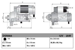 Startmotor DSN984