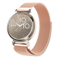 By Qubix - Milanese bandje - Champagne goud - Compatible met Garmin Lily 2 - Compatible Garmin bandje