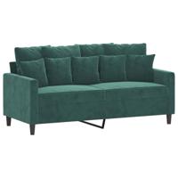 VidaXL Tweezitsbank 140 cm Fluweel Donkergroen, Sofa, Zitbank, Relaxstoel, Slaapfauteuil