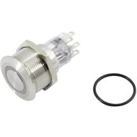 TRU COMPONENTS 1602473 TC-GQ22-A-22E/W/12V/S203 Druktoets 250 V 5 A 2x uit/(aan) Moment Wit IP65 1 stuk(s) - thumbnail