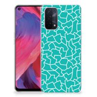 OPPO A93 5G Hoesje maken Cracks Blue - thumbnail