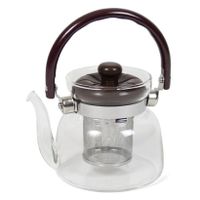 Glazen theepot 800 ml met filter/infuser en handvat - thumbnail