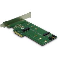 Inter-Tech 88885375 AC-adapter KT015, PCIe x4 naar M.2 PCIe + SATA naar M.2 SATA