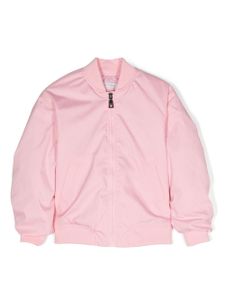 Monnalisa veste bomber à bords froncés - Rose