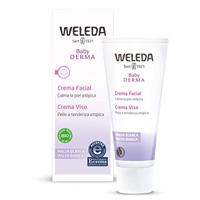 WELEDA Baby Derma witte malve gezichtscrème, vochtverzorging voor zeer gevoelige en neurodermische huid, natuurlijke cosmetica voor intensieve verzorging en verlichting van jeuk (1 x 50 ml)