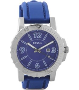 Horlogeband Fossil BQ1024 Silicoon Blauw 22mm