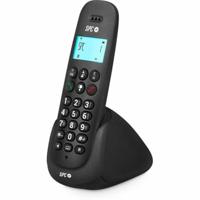 SPC Art – draadloze telefoon met verlicht display, beller-ID, handsfree, telefoonboek, mute-modus, gap en eco-modus, zwart