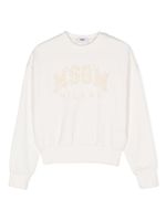 MSGM Kids sweat à effet usé - Blanc