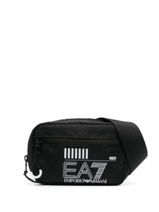 Ea7 Emporio Armani sac banane à logo imprimé - Noir