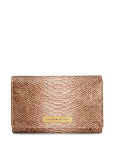 Giuseppe Zanotti pochette Ulyana à effet peau de serpent - Rose