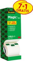 Scotch plakband Scotch Magic Tape value pack met 8 rollen waarvan 1 gratis