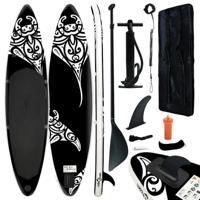 Stand Up Paddleboardset opblaasbaar 320x76x15 cm zwart