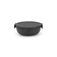 Brabantia Make & Take salade lunchkom 1,3 liter, kunststof - Dark Grey