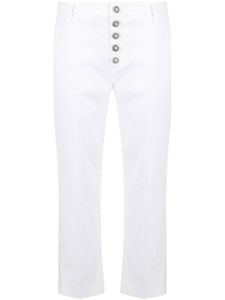 DONDUP pantalon droit à coupe courte - Blanc