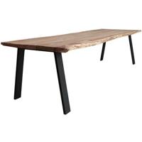 Old Inn - Boomstamtafel Acacia 220x100cm met Trapezium poot Smal