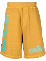 DSQUARED2 short de sport à logo imprimé - Orange