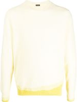 Zegna sweat en maille nervurée à col rond - Jaune