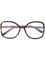 TOM FORD Eyewear lunettes de vue FT5845B à monture oversize - Marron