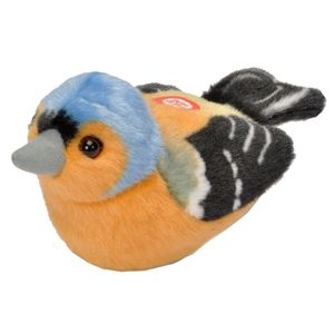 Pluche vink vogel knuffel met geluid 13 cm