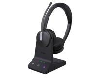 Yealink WH64 Dual Teams Headset incl. Basisstation - Geoptimaliseerd voor Microsoft Teams, Ontwerp met twee oren, ruisonderdrukking, USB-verbinding