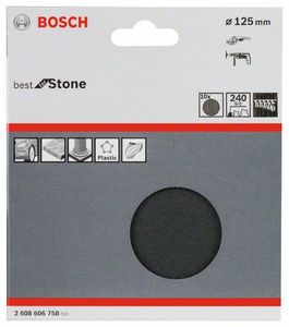 Bosch Accessories 2608606758 Schuurpapier voor schuurschijf Ongeperforeerd Korrelgrootte (num) 240 (Ø) 125 mm 10 stuk(s)