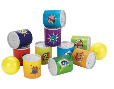 écoiffier werpspel blikken gooien 12 delig