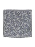 Brunello Cucinelli foulard en soie à imprimé cachemire - Bleu