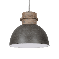Industriële Hanglamp Legno 40 cm 1 Lichts Cement