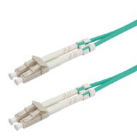 VALUE Fibre Optic Jumper Cable, 50/125µm, LC/LC, OM3, turquoise 10 m InfiniBand en Glasvezelkabel Turkoois