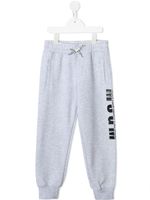 MSGM Kids pantalon de jogging à logo imprimé - Gris